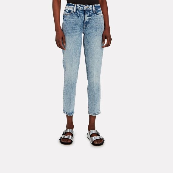 Frame Le High straight leg ankle jean in Lombard wash (light blue) size 29 - Picture 2 of 14